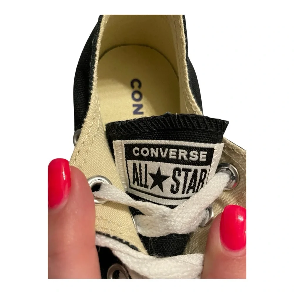 Converse All Stars Kids Black and White Lace Up Sneakers